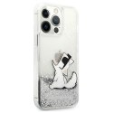 Karl Lagerfeld KLHCP13XGCFS iPhone 13Pro Max 6,7" srebrny/silver hardcase Liquid Glitter Choupette Fun