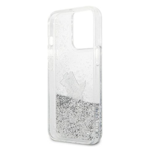 Karl Lagerfeld KLHCP13XGCFS iPhone 13Pro Max 6,7" srebrny/silver hardcase Liquid Glitter Choupette Fun