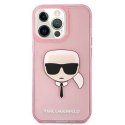 Karl Lagerfeld KLHCP13XKHTUGLP iPhone 13Pro Max 6,7" różowy/pink hardcase Glitter Karl`s Head