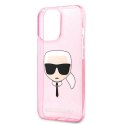 Karl Lagerfeld KLHCP13XKHTUGLP iPhone 13Pro Max 6,7" różowy/pink hardcase Glitter Karl`s Head