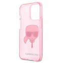 Karl Lagerfeld KLHCP13XKHTUGLP iPhone 13Pro Max 6,7" różowy/pink hardcase Glitter Karl`s Head