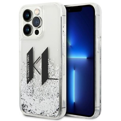 Karl Lagerfeld KLHCP14LLBKLCS iPhone 14Pro 6,1" srebrny/silver hardcase Liquid Glitter Big KL
