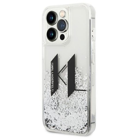 Karl Lagerfeld KLHCP14LLBKLCS iPhone 14Pro 6,1" srebrny/silver hardcase Liquid Glitter Big KL