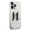 Karl Lagerfeld KLHCP14LLBKLCS iPhone 14Pro 6,1" srebrny/silver hardcase Liquid Glitter Big KL