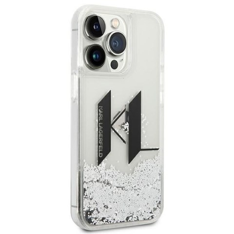 Karl Lagerfeld KLHCP14LLBKLCS iPhone 14Pro 6,1" srebrny/silver hardcase Liquid Glitter Big KL