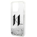 Karl Lagerfeld KLHCP14LLBKLCS iPhone 14Pro 6,1" srebrny/silver hardcase Liquid Glitter Big KL
