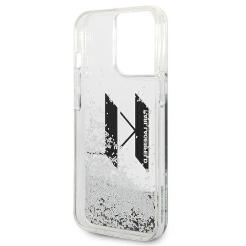 Karl Lagerfeld KLHCP14LLBKLCS iPhone 14Pro 6,1" srebrny/silver hardcase Liquid Glitter Big KL