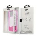 Karl Lagerfeld KLHCP14LLCKVF iPhone 14 Pro 6,1" różowy/pink hardcase Liquid Glitter Elong
