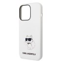 Karl Lagerfeld KLHCP14LSNCHBCH iPhone 14 Pro 6,1" hardcase biały/white Silicone Choupette