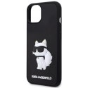 Karl Lagerfeld KLHCP14M3DRKHNK iPhone 14Plus / 15 Plus 6.7" czarny/black hardcase Rubber Choupette 3D