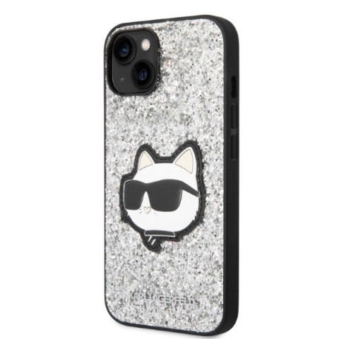 Karl Lagerfeld KLHCP14MG2CPS iPhone 14 Plus / 15 Plus 6,7" srebrny/silver hardcase Glitter Choupette Patch