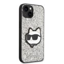 Karl Lagerfeld KLHCP14MG2CPS iPhone 14 Plus / 15 Plus 6,7" srebrny/silver hardcase Glitter Choupette Patch