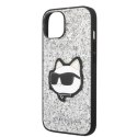 Karl Lagerfeld KLHCP14MG2CPS iPhone 14 Plus / 15 Plus 6,7" srebrny/silver hardcase Glitter Choupette Patch
