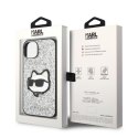 Karl Lagerfeld KLHCP14MG2CPS iPhone 14 Plus / 15 Plus 6,7" srebrny/silver hardcase Glitter Choupette Patch