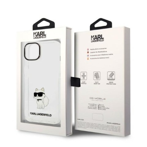 Karl Lagerfeld KLHCP14MHNCHTCT iPhone 14 Plus / 15 Plus 6,7" transparent hardcase Ikonik Choupette