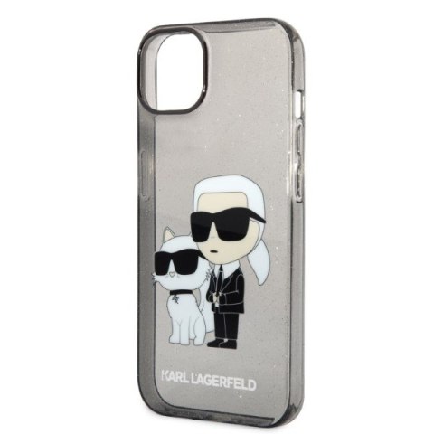 Karl Lagerfeld KLHCP14MHNKCTGK iPhone 14 Plus / 15 Plus 6,7" czarny/black hardcase Glitter Karl&Choupette