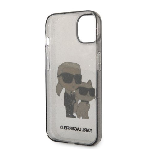 Karl Lagerfeld KLHCP14MHNKCTGK iPhone 14 Plus / 15 Plus 6,7" czarny/black hardcase Glitter Karl&Choupette