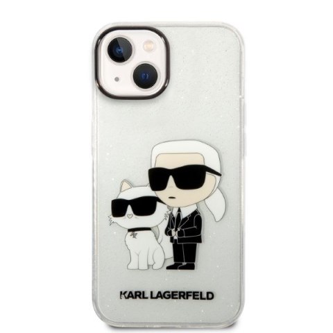 Karl Lagerfeld KLHCP14MHNKCTGT iPhone 14Plus / 15 Plus 6,7" transparent hardcase Gliter Karl&Choupette