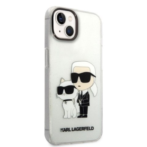 Karl Lagerfeld KLHCP14MHNKCTGT iPhone 14Plus / 15 Plus 6,7" transparent hardcase Gliter Karl&Choupette
