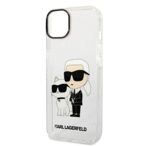 Karl Lagerfeld KLHCP14MHNKCTGT iPhone 14Plus / 15 Plus 6,7" transparent hardcase Gliter Karl&Choupette