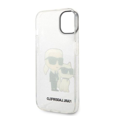Karl Lagerfeld KLHCP14MHNKCTGT iPhone 14Plus / 15 Plus 6,7" transparent hardcase Gliter Karl&Choupette