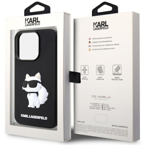 Karl Lagerfeld KLHCP14X3DRKHNK iPhone 14Pro Max 6.7" czarny/black hardcase Rubber Choupette 3D