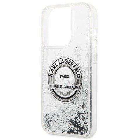 Karl Lagerfeld KLHCP14XLCRSGRS iPhone 14 Pro Max 6,7" srebrny/silver hardcase Liquid Glitter RSG