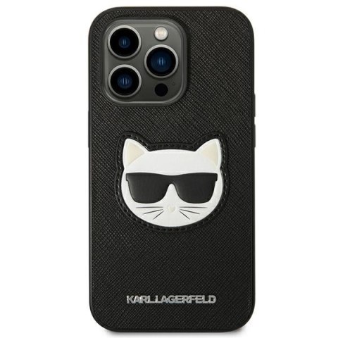 Karl Lagerfeld KLHCP14XSAPCHK iPhone 14 Pro Max 6,7" hardcase czarny/black Saffiano Choupette Head Patch