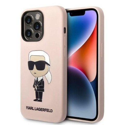 Karl Lagerfeld KLHCP14XSNIKBCP iPhone 14Pro Max 6,7" hardcase różowy/pink Silicone Ikonik