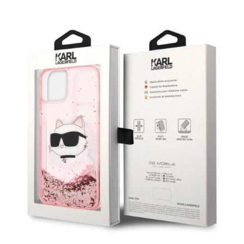 Karl Lagerfeld KLHCP14MLNCHCP iPhone 14 Plus / 15 Plus 6,7" różowy/pink hardcase Glitter Choupette Head