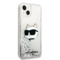 Karl Lagerfeld KLHCP14MLNCHCS iPhone 14 Plus / 15 Plus 6,7" srebrny/silver hardcase Glitter Choupette Head
