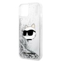 Karl Lagerfeld KLHCP14MLNCHCS iPhone 14 Plus / 15 Plus 6,7" srebrny/silver hardcase Glitter Choupette Head