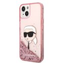 Karl Lagerfeld KLHCP14MLNKHCP iPhone 14 Plus / 15 Plus 6,7" różowy/pink hardcase Glitter Karl Head