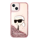 Karl Lagerfeld KLHCP14MLNKHCP iPhone 14 Plus / 15 Plus 6,7" różowy/pink hardcase Glitter Karl Head