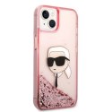 Karl Lagerfeld KLHCP14MLNKHCP iPhone 14 Plus / 15 Plus 6,7" różowy/pink hardcase Glitter Karl Head