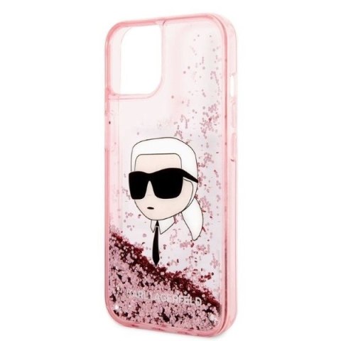 Karl Lagerfeld KLHCP14MLNKHCP iPhone 14 Plus / 15 Plus 6,7" różowy/pink hardcase Glitter Karl Head