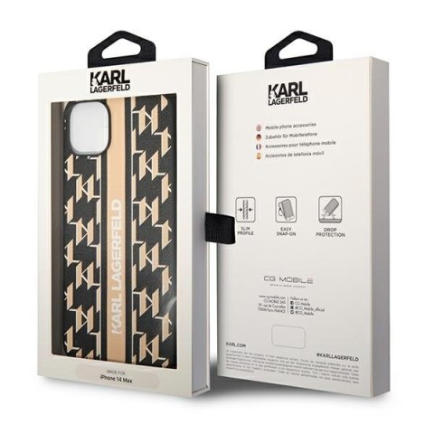 Karl Lagerfeld KLHCP14MPGKLSKW iPhone 14 Plus / 15 Plus 6,7" hardcase brązowy/brown Monogram Stripe