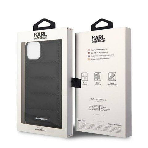 Karl Lagerfeld KLHCP14MPSQAK iPhone 14 Plus / 15 Plus 6,7" hardcase czarny/black Puffy Elongated Logo