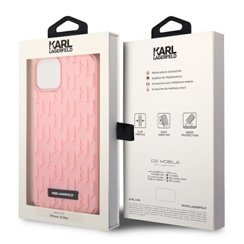 Karl Lagerfeld KLHCP14MRUPKLPP iPhone 14 Plus / 15 Plus 6,7" hardcase różowy/pink 3D Monogram