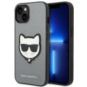 Karl Lagerfeld KLHCP14MSAPCHG iPhone 14 Plus / 15 Plus 6,7" hardcase srebrny/silver Saffiano Choupette Head Patch