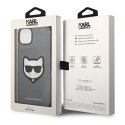 Karl Lagerfeld KLHCP14MSAPCHG iPhone 14 Plus / 15 Plus 6,7" hardcase srebrny/silver Saffiano Choupette Head Patch