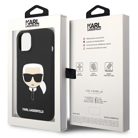 Karl Lagerfeld KLHCP14MSLKHBK iPhone 14 Plus / 15 Plus 6,7" hardcase czarny/black Silicone Karl`s Head