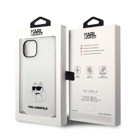 Karl Lagerfeld KLHCP14MSNCHBCH iPhone 14 Plus / 15 Plus 6,7" hardcase biały/white Silicone Choupette