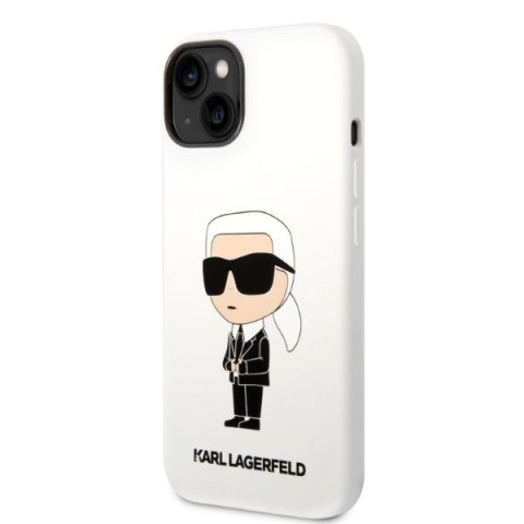 Karl Lagerfeld KLHCP14MSNIKBCH iPhone 14 Plus / 15 Plus 6,7" hardcase biały/white Silicone Ikonik