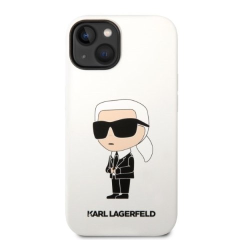 Karl Lagerfeld KLHCP14MSNIKBCH iPhone 14 Plus / 15 Plus 6,7" hardcase biały/white Silicone Ikonik