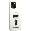 Karl Lagerfeld KLHCP14MSNIKBCH iPhone 14 Plus / 15 Plus 6,7" hardcase biały/white Silicone Ikonik