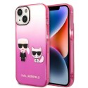 Karl Lagerfeld KLHCP14MTGKCP iPhone 14 Plus / 15 Plus 6,7" hardcase różowy/pink Gradient Ikonik Karl & Choupette