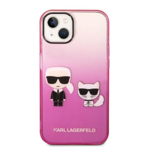 Karl Lagerfeld KLHCP14MTGKCP iPhone 14 Plus / 15 Plus 6,7" hardcase różowy/pink Gradient Ikonik Karl & Choupette