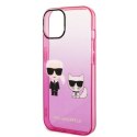 Karl Lagerfeld KLHCP14MTGKCP iPhone 14 Plus / 15 Plus 6,7" hardcase różowy/pink Gradient Ikonik Karl & Choupette
