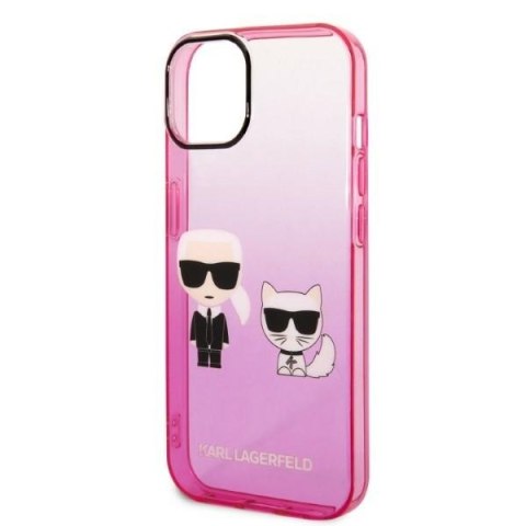 Karl Lagerfeld KLHCP14MTGKCP iPhone 14 Plus / 15 Plus 6,7" hardcase różowy/pink Gradient Ikonik Karl & Choupette